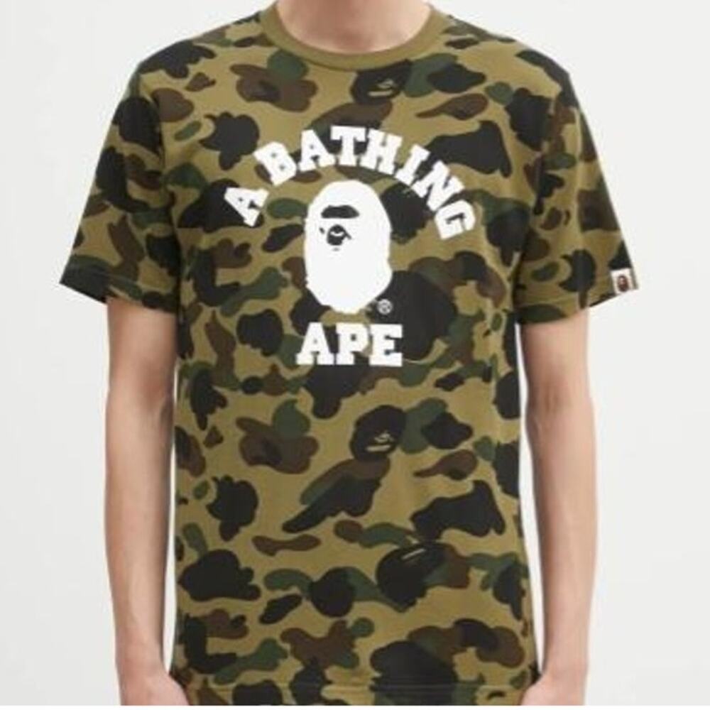 A Bathing Ape BAPE 1st Camo College Camo Tee Men’s (L)